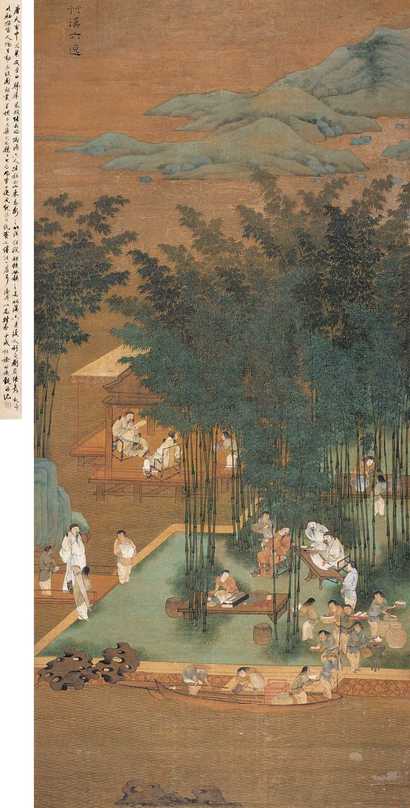 佚名 竹溪六逸 立轴